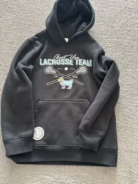 Goat USA Black Lacrosse Team Kids Hoodie
